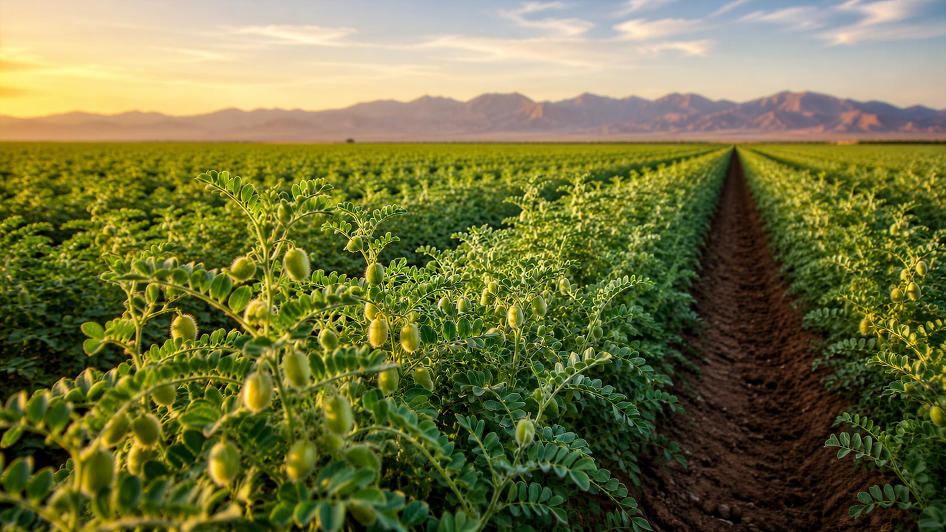 Arizona Organic Beans garbanzo field, Pinal County, Arizona